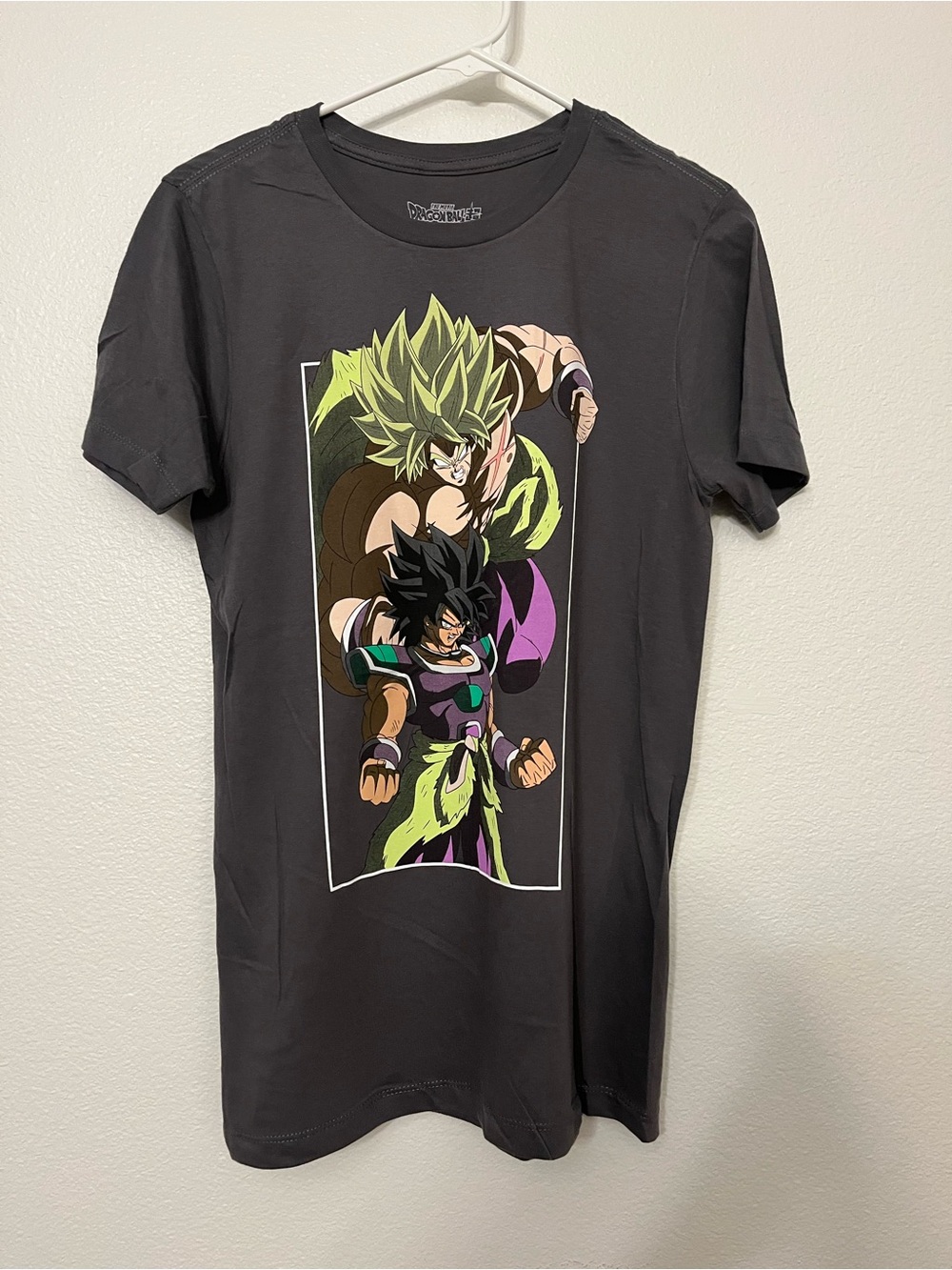 Dragon Ball Super Broly Graphic Tee Anime Shirt Mens Small Gray